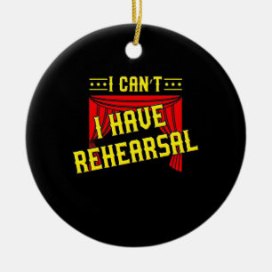 Actor Have Rehearsal Ceramic Ornament