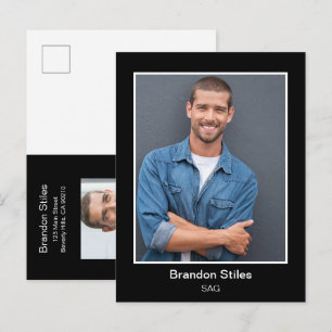 Actor Headshot Photo Postcard