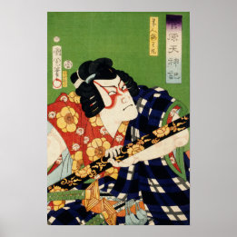 Actor in Costume by Toyohara Kunichika Poster