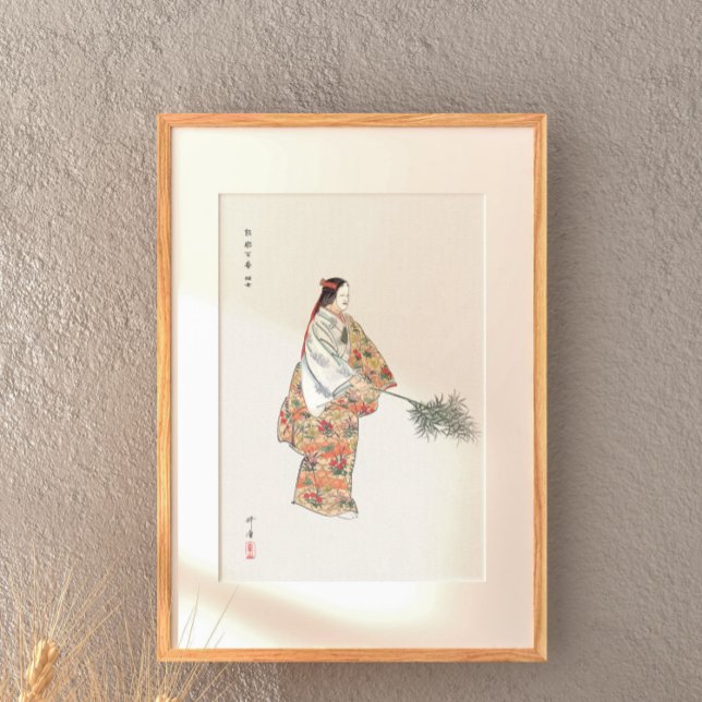 Actor in the No Play Hanjo 1925 by Kogyo Tsukioka Poster (Creator Uploaded)