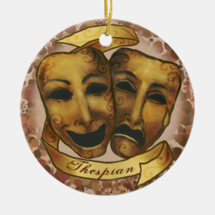 Actor Masks Ceramic Tree Decoration