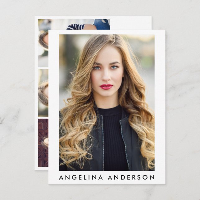 Actor Model 4 Photo Comp Card - Postcard Size (Front/Back)