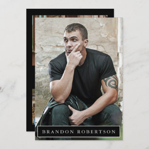 Actor Model Comp Zed Card 5x7   2 Sided 5 Photo
