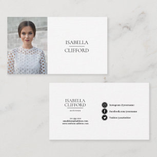 Actor Model Dancer Headshot Photo Social Media Business Card