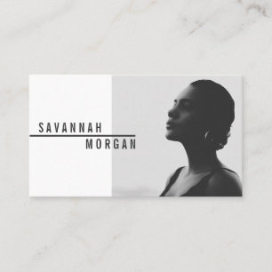 Actor model dancer photo trendy contemporary black business card