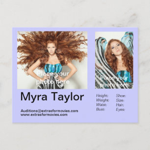 Actor/Model Headshot Postcard