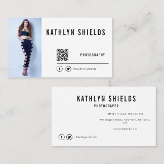 Actor model  minimalist photo trendy  business card