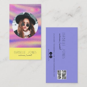 Actor Model Singer DJ Photo QR code Social Media Business Card
