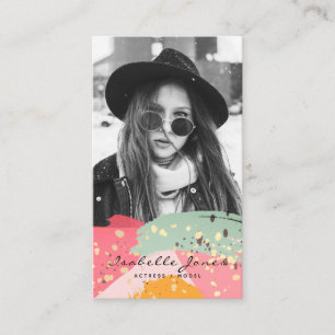 Actor Model Singer Stylish Photo Business Card