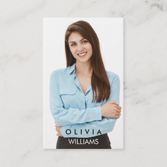 Actor Models Dancer Photo Transparent Gradient  Bu Business Card (Front)