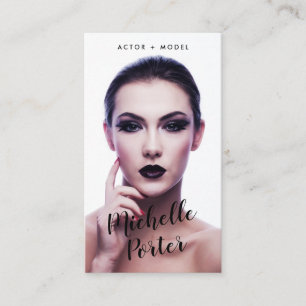 Actor models headshot photo modern photography business card