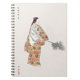 Actor play Hanjo japan art painting Kogyo Tsukioka Notebook