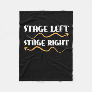 Actor Stage Left Stage Right Fleece Blanket