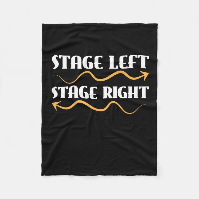 Actor Stage Left Stage Right Fleece Blanket (Front)