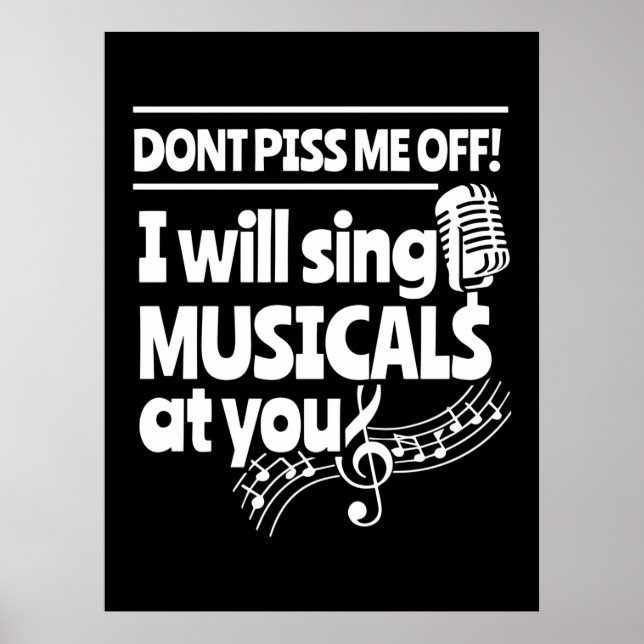 Actor Will Sing Musicals At You Poster (Front)