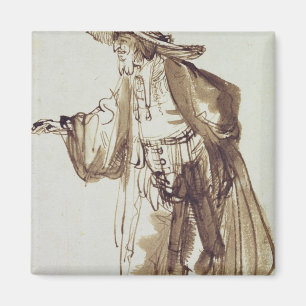 Actor with a Broad-rimmed Hat Magnet
