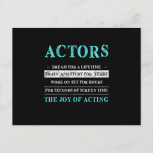 Actors Acting Actor Actress Movie Theatre Gift Postcard