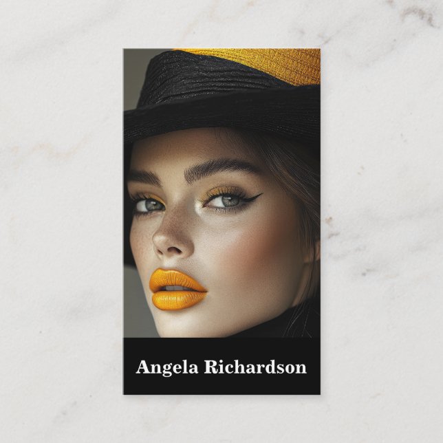 Actors and Models Modern Minimalist Business Card (Front)