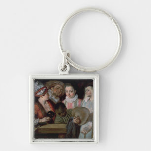 Actors from the Theatre Francais, c.1714-15 Key Ring