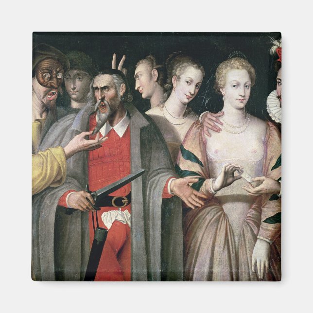 Actors of the Commedia dell'Arte Magnet (Front)