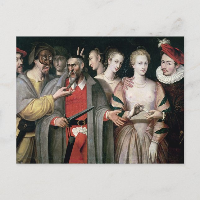 Actors of the Commedia dell'Arte Postcard (Front)