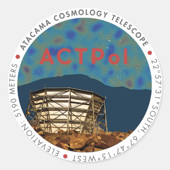 ACTPol CMB Logo Sticker (Front)