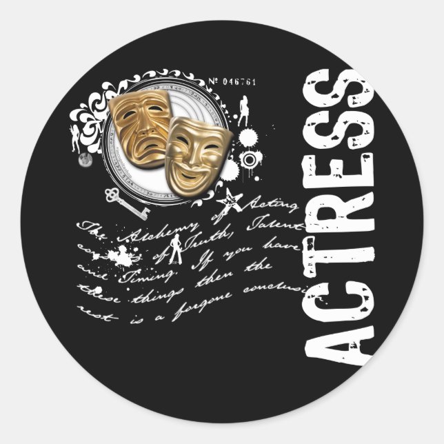Actress Alchemy of Acting Classic Round Sticker (Front)