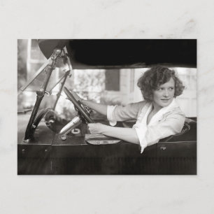 Actress Behind the Wheel, 1921 Postcard