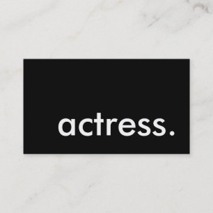 actress. business card