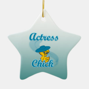 Actress Chick #3 Ceramic Tree Decoration