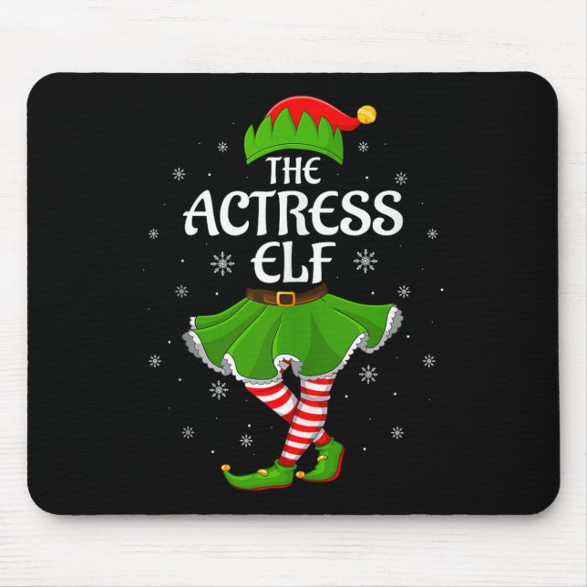 Actress Elf Christmas Family Girls Women Elf Squad Mouse Pad (Front)