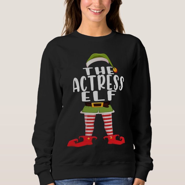 Actress Elf Costume  Family Matching  Christmas Sweatshirt (Front)