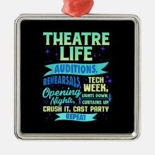 Actress Nerd Actor Musical Acter Spian Metal Ornament