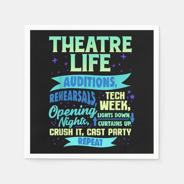 Actress Nerd Actor  Musical Acter Spian Napkin (Front)