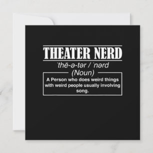 Actress Nerd Definition Stage Acter Lovers Actor Thank You Card