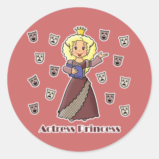 Actress Princess Classic Round Sticker