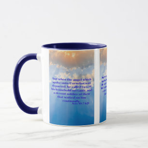 Acts 10:7 KJV Bible Scripture Pic Two-Tone Mug