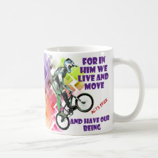 Acts 17:28 bible mug mountain biking