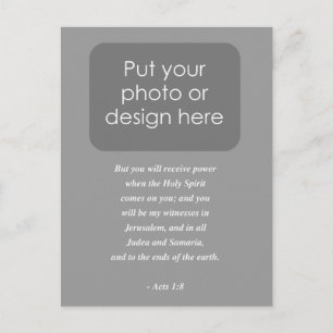 ACTS 1:8 Bible Verse Postcard