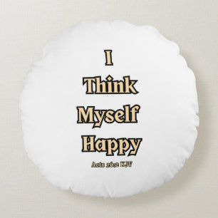 Acts 26:2 KJV Bible Verse Quote Round Cushion