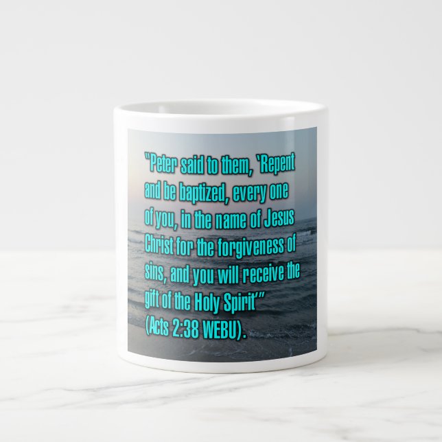 Acts 2:38 WEBU Mug (Front)
