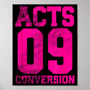 Acts 9 Conversion Bible Chapter Jersey Design Poster