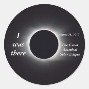 Actual 2017 Solar Eclipse Image Classic Round Sticker