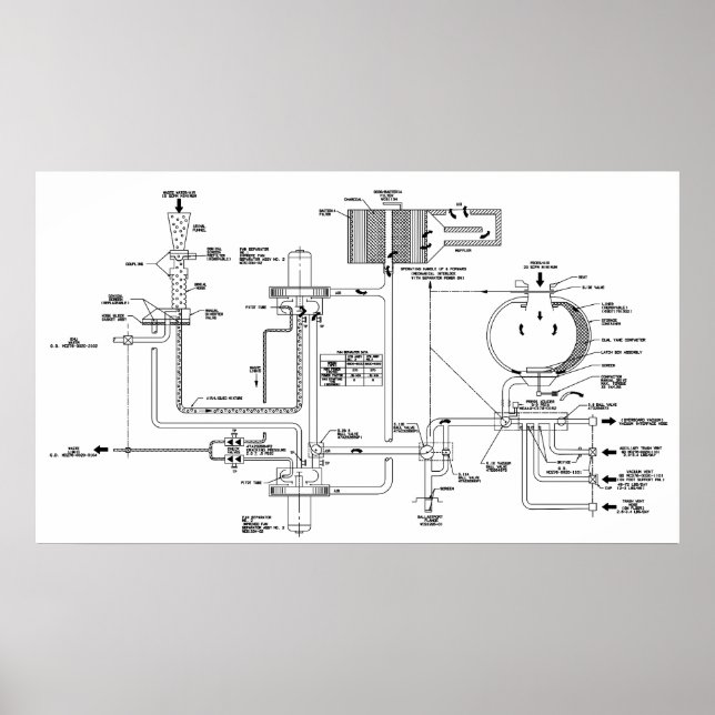 Actual Diagram for a Space Ship Toilet Poster (Front)