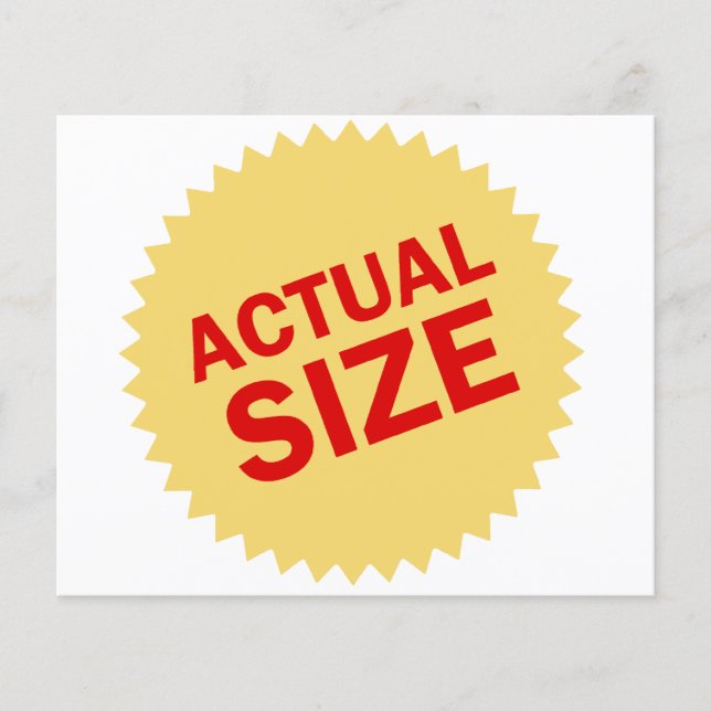 Actual Size (Front)