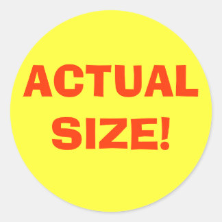 ACTUAL SIZE! CLASSIC ROUND STICKER