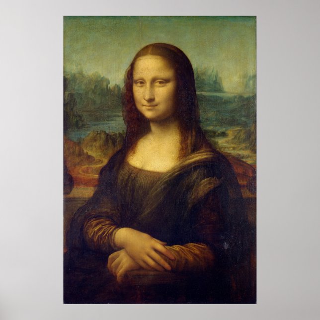 Actual Size of Mona Lisa painting print on canvas (Front)