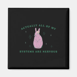 Actually All Of My Systems Are Nervous Funny Menta Magnet