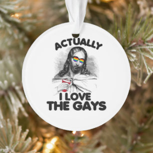 Actually I love the gays Ornament