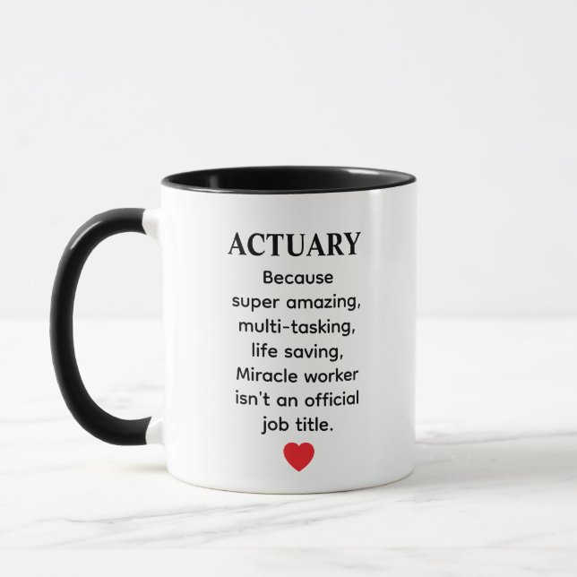 Actuary finance auditor bookkeeper accounting mug (Left)